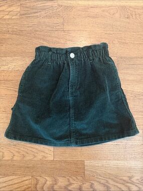 Zara girls Dark Green Corduroy Skirt size 9